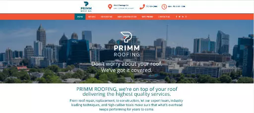 Primm Roofing New Website Spectra Web Designs Website Designer