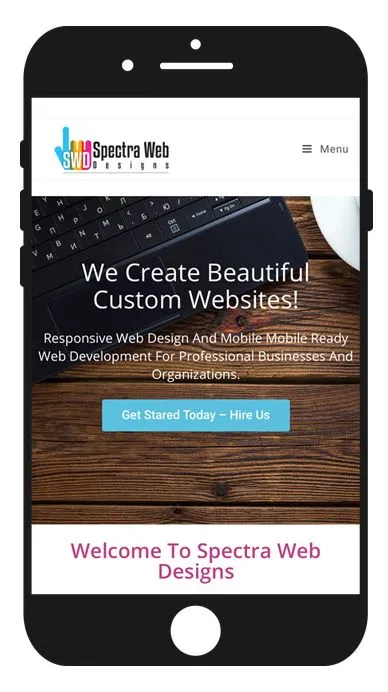 Mobile New Website Spectra Web Designs Website Designer