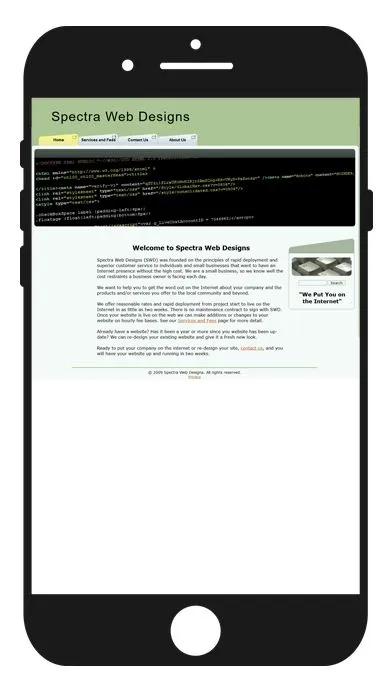 Old Website Spectra Web Designs Website Designer